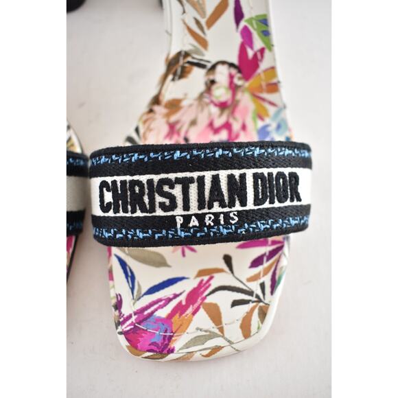 Dior TDJ Fantastica Black Blue Dway Heeled Sandal Ankle Strap Heel Pump 39.5 - Picture 8 of 14